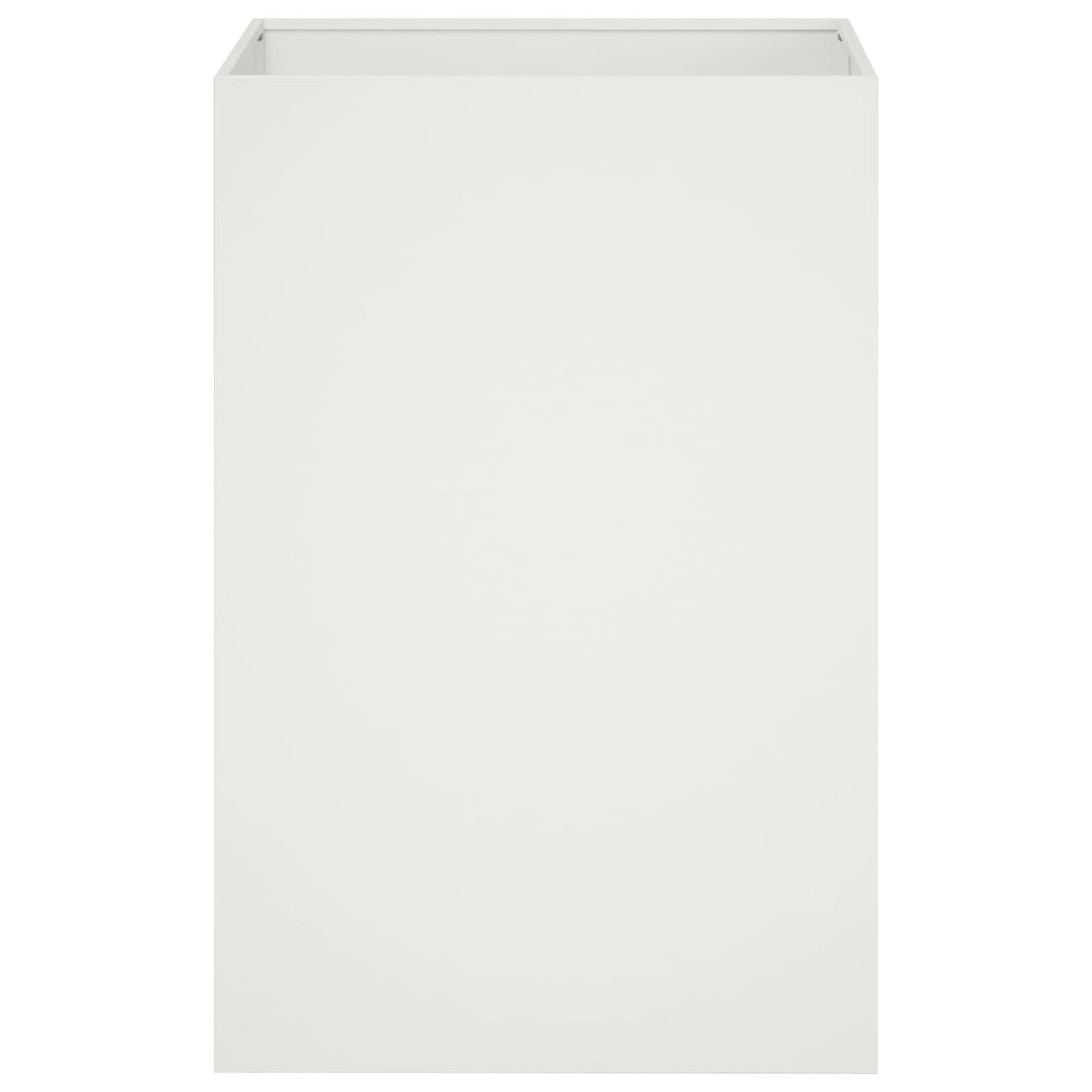 vidaXL Garden Planter White 40 x 40 x 75 cm Cold-rolled Steel 3