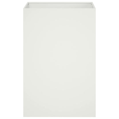 vidaXL Garden Planter White 40 x 40 x 75 cm Cold-rolled Steel 3