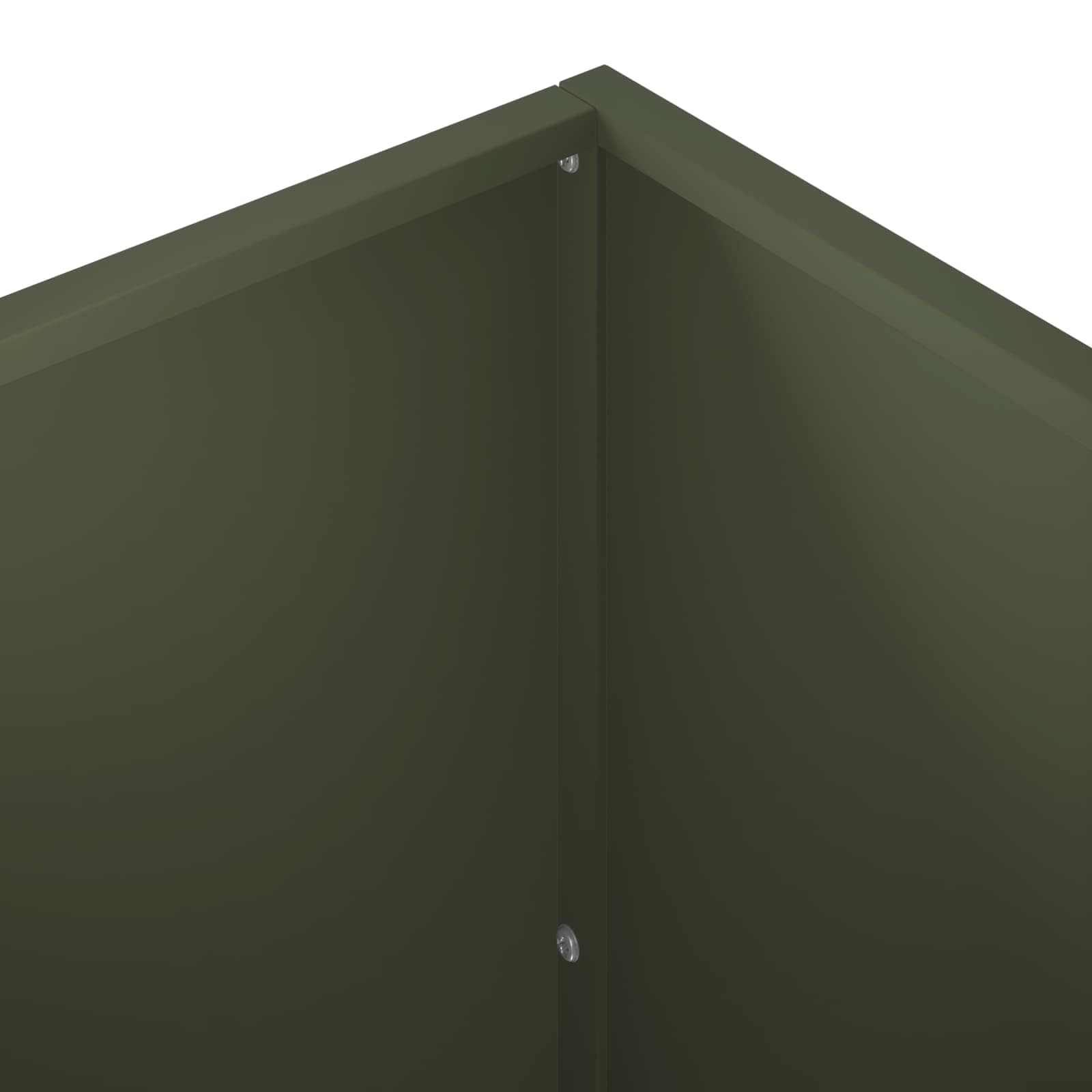 vidaXL Garden Planter Olive Green 40 x 40 x 75 cm Cold-rolled Steel 5