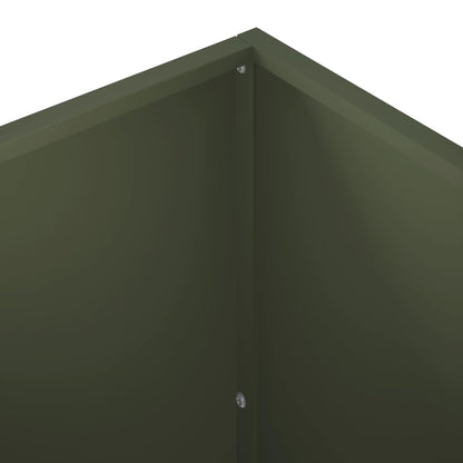 vidaXL Garden Planter Olive Green 40 x 40 x 75 cm Cold-rolled Steel 5