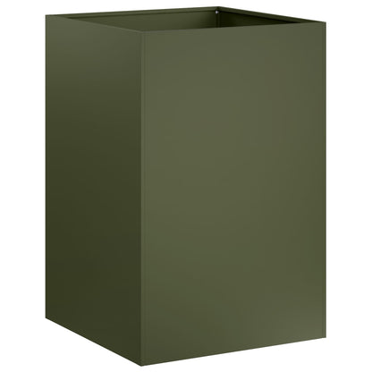 vidaXL Garden Planter Olive Green 40 x 40 x 75 cm Cold-rolled Steel 2