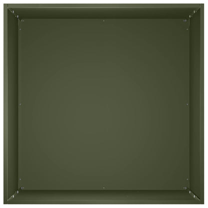 vidaXL Garden Planter Olive Green 40 x 40 x 75 cm Cold-rolled Steel 4