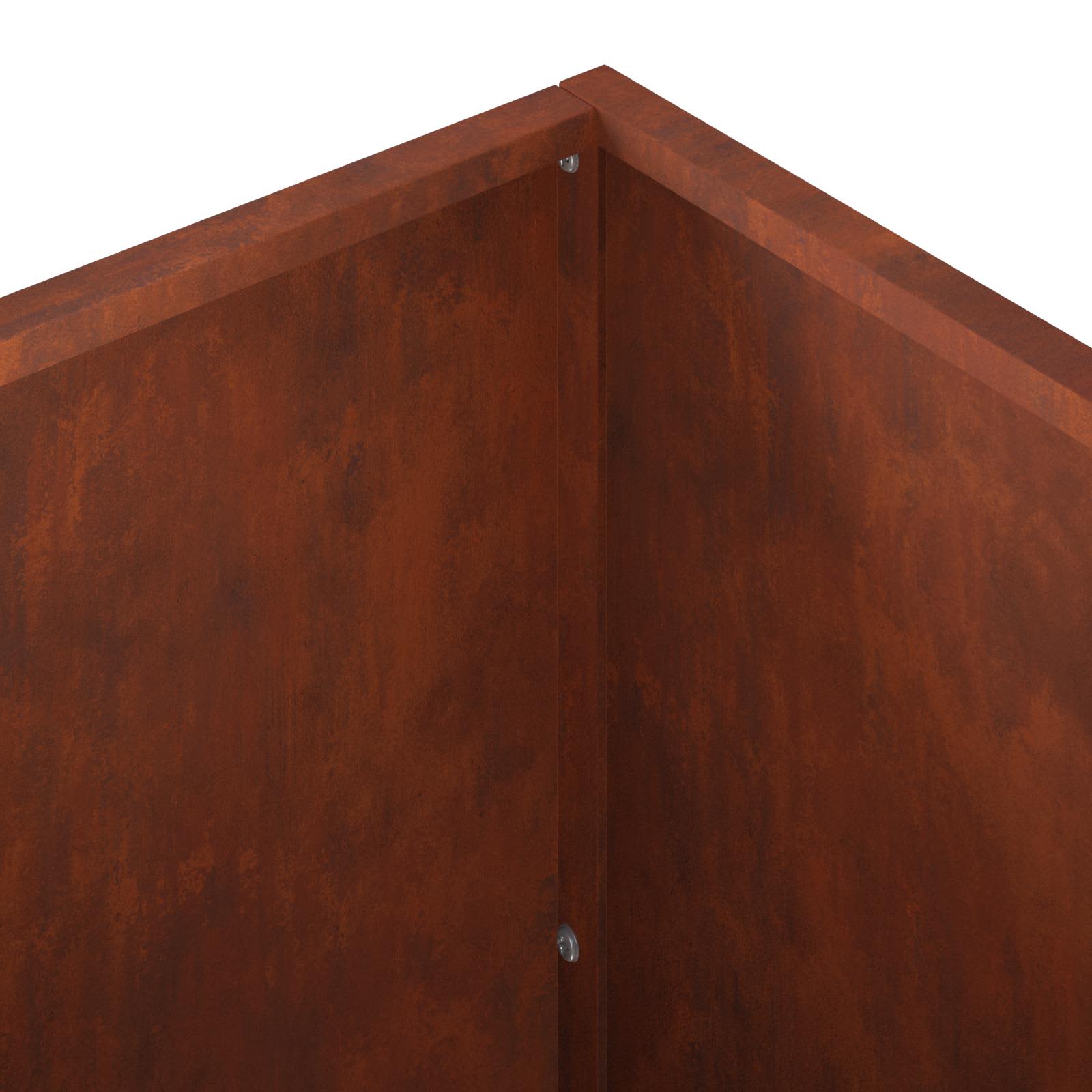 vidaXL Garden Planter Rusty 40 x 40 x 75 cm Weathering Steel 6