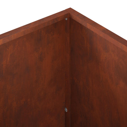 vidaXL Garden Planter Rusty 40 x 40 x 75 cm Weathering Steel 6