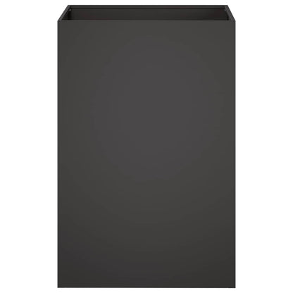 vidaXL Garden Planter Black 50 x 50 x 75 cm Cold-rolled Steel 3