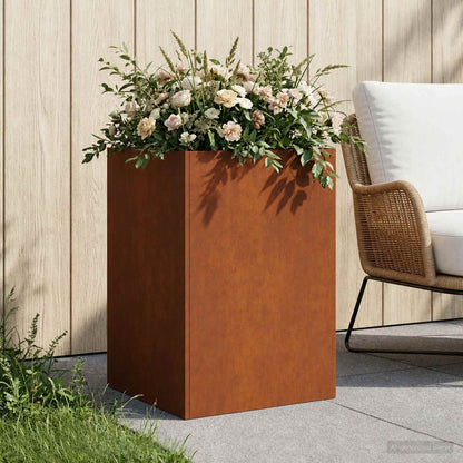 vidaXL Garden Planter Rusty 50 x 50 x 75 cm Weathering Steel 1