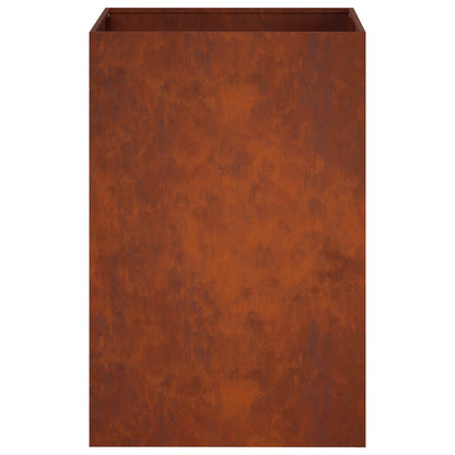 vidaXL Garden Planter Rusty 50 x 50 x 75 cm Weathering Steel 4