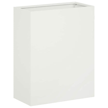 vidaXL Garden Planter 2 pcs White 40 x 20 x 50 cm Cold-rolled Steel 3