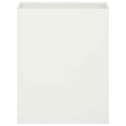 vidaXL Garden Planter 2 pcs White 40 x 20 x 50 cm Cold-rolled Steel 4