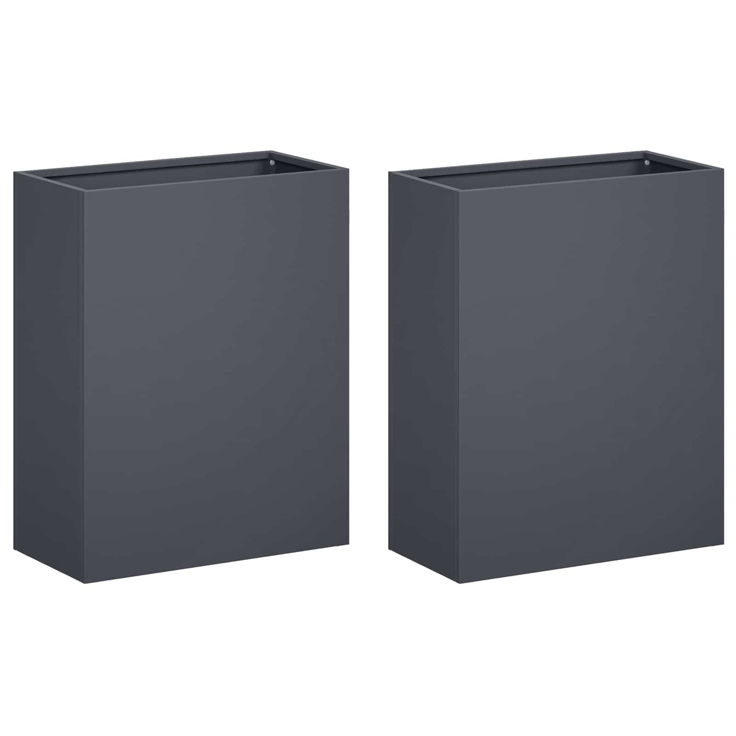 vidaXL Garden Planter 2 pcs Anthracite 40 x 20 x 50 cm 2