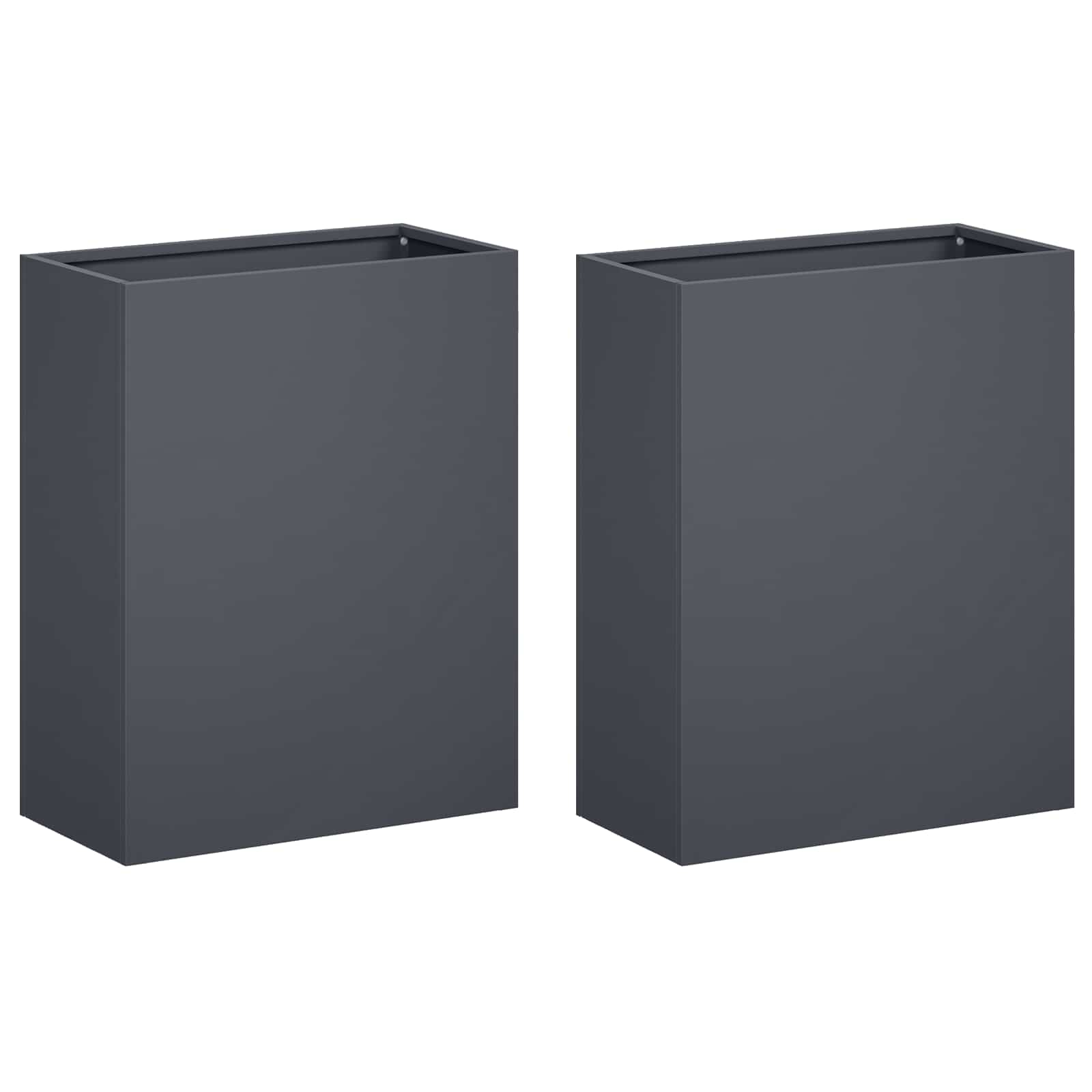 vidaXL Garden Planter 2 pcs Anthracite 40 x 20 x 50 cm 2