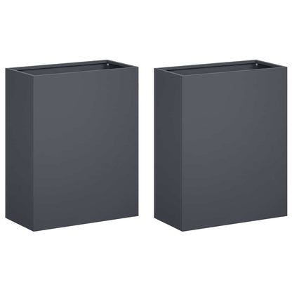 vidaXL Garden Planter 2 pcs Anthracite 40 x 20 x 50 cm 2