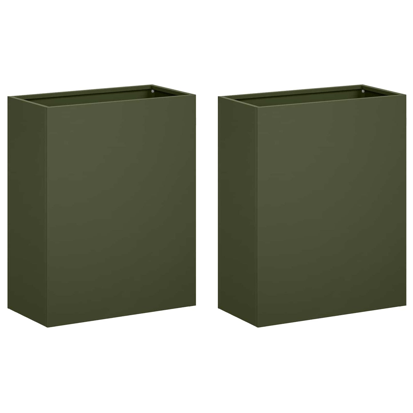 vidaXL Garden Planter 2 pcs Olive Green 40 x 20 x 50 cm 2