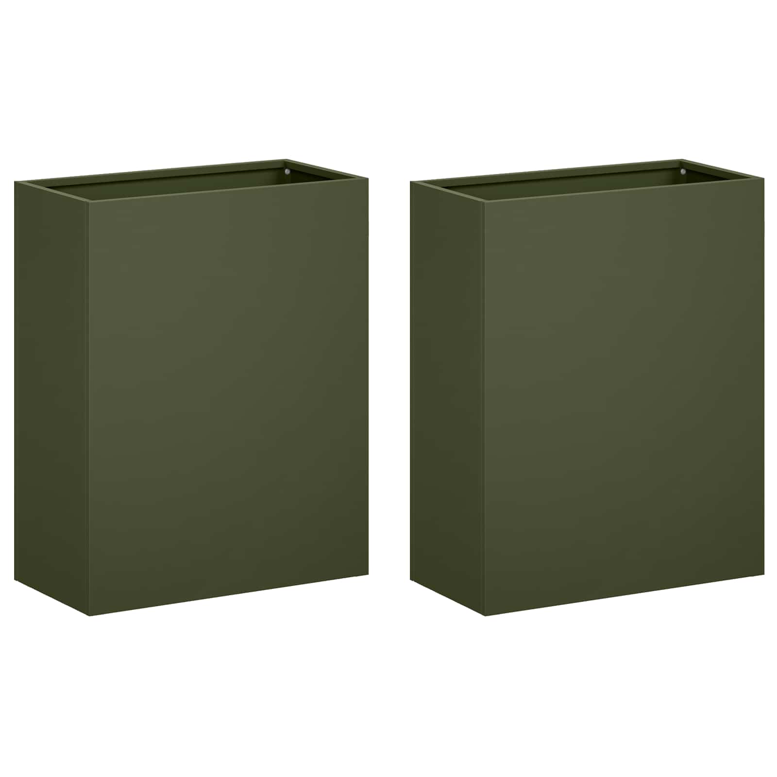 vidaXL Garden Planter 2 pcs Olive Green 40 x 20 x 50 cm 2