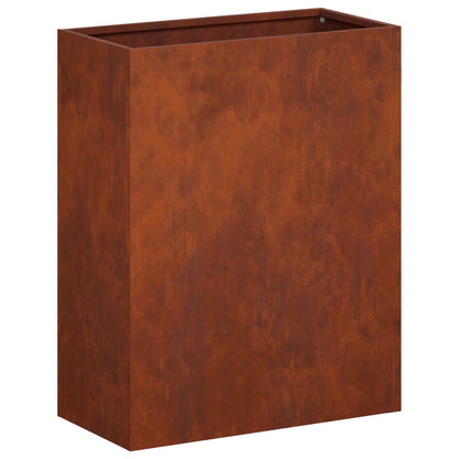 vidaXL Garden Planter 2 pcs Rusty 40 x 20 x 50 cm Weathering Steel 3