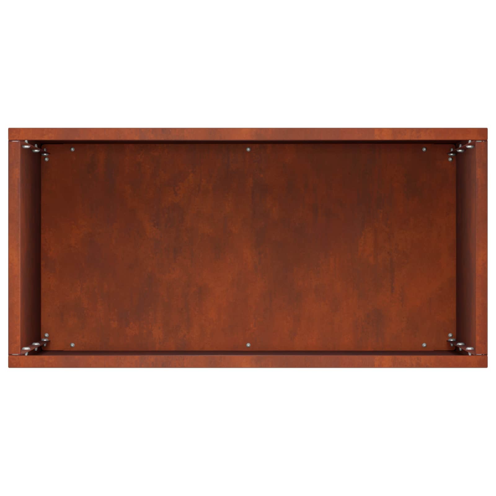 vidaXL Garden Planter 2 pcs Rusty 40 x 20 x 50 cm Weathering Steel 6