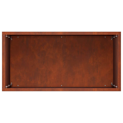 vidaXL Garden Planter 2 pcs Rusty 40 x 20 x 50 cm Weathering Steel 6