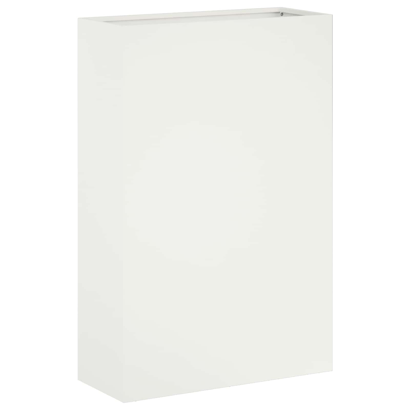 vidaXL Garden Planter White 40 x 20 x 75 cm Cold-rolled Steel 2