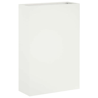 vidaXL Garden Planter White 40 x 20 x 75 cm Cold-rolled Steel 2