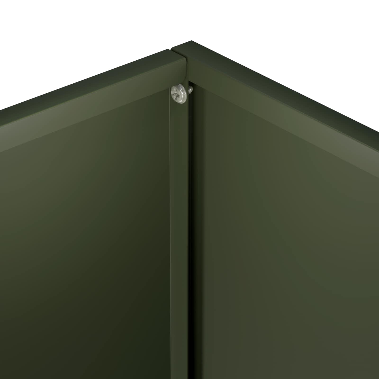 vidaXL Garden Planter Olive Green 40 x 20 x 75 cm Cold-rolled Steel 5