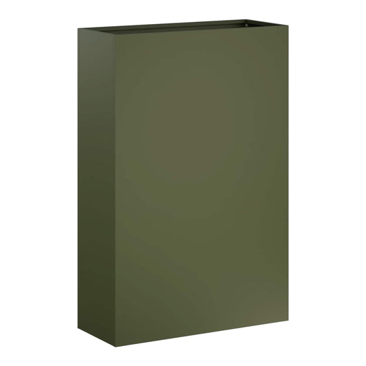 Garden Planter Cold-rolled Steel 1 Olive green Height 75 cm 40 cm 20 cm