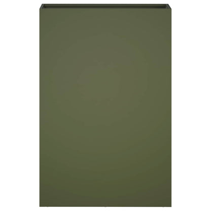 vidaXL Garden Planter Olive Green 40 x 20 x 75 cm Cold-rolled Steel 3