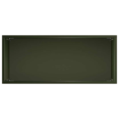 vidaXL Garden Planter Olive Green 40 x 20 x 75 cm Cold-rolled Steel 4