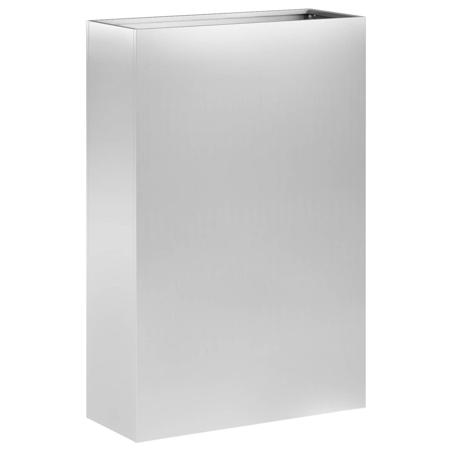 vidaXL Garden Planter Silver 40 x 20 x 75 cm Galvanised Steel 2