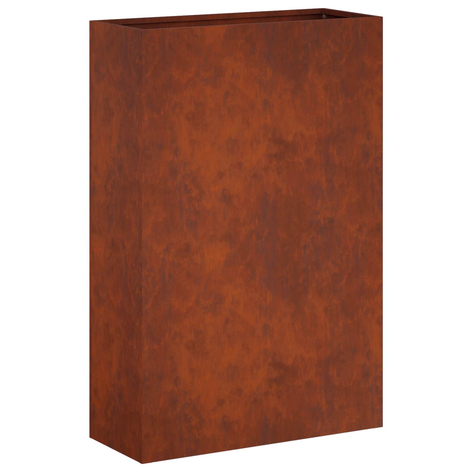 vidaXL Garden Planter 2 pcs Rusty 40 x 20 x 75 cm Weathering Steel 3