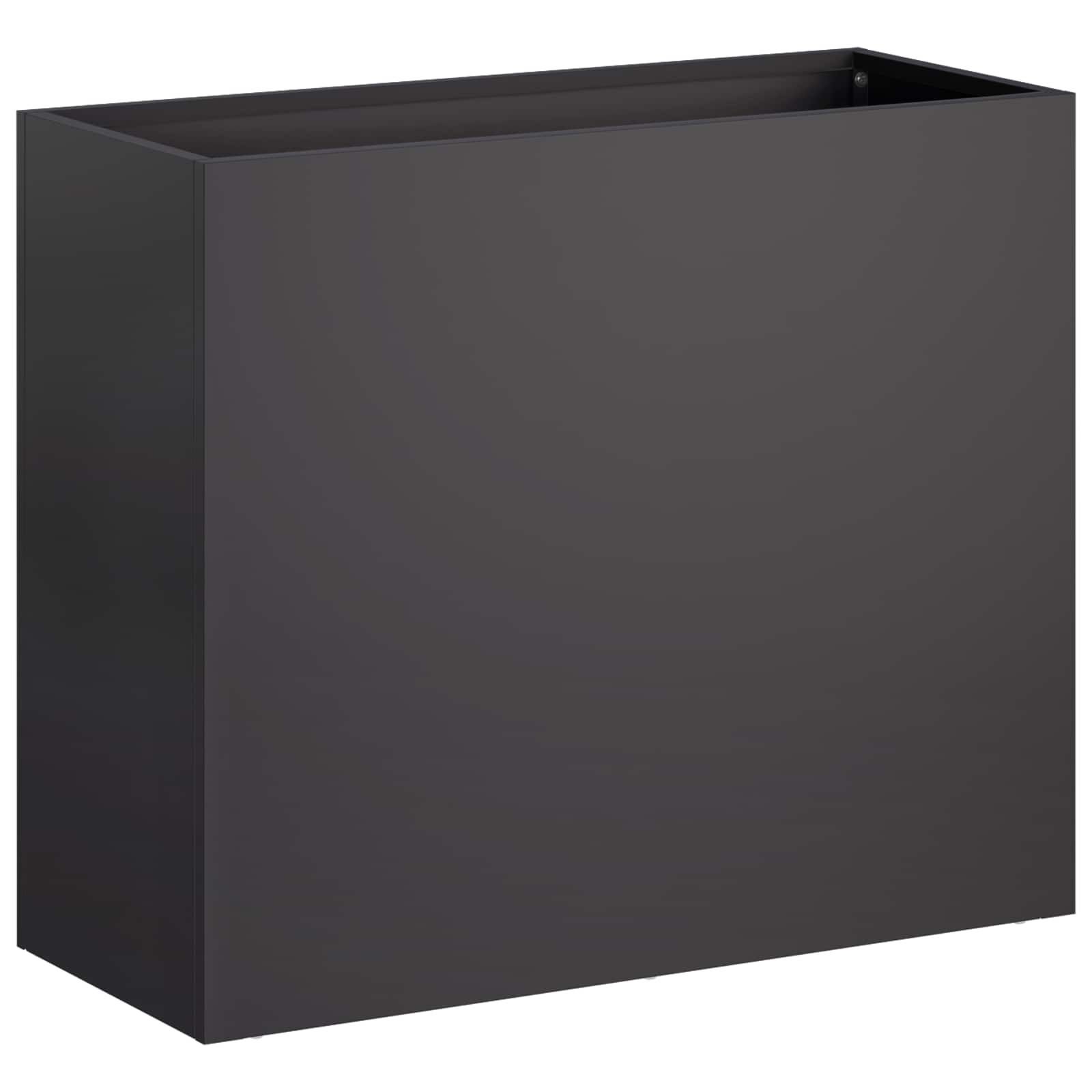 vidaXL Garden Planter 2 pcs Black 50 x 20 x 40 cm Cold-rolled Steel 3