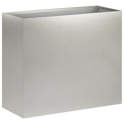 vidaXL Garden Planter Silver 50 x 20 x 40 cm Stainless Steel 2