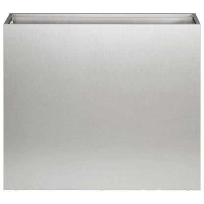 vidaXL Garden Planter Silver 50 x 20 x 40 cm Stainless Steel 3