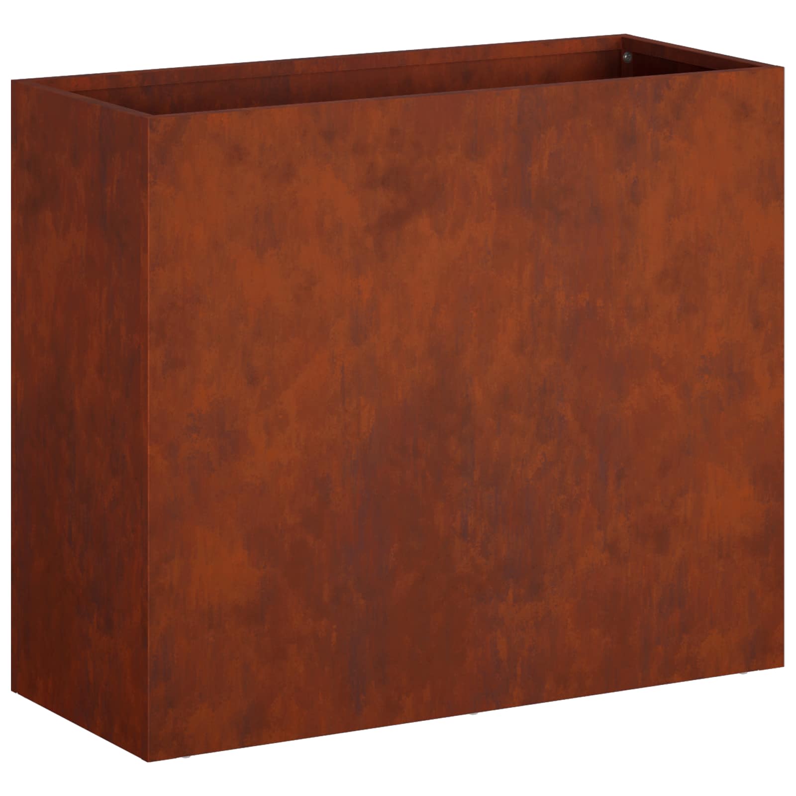 vidaXL Garden Planter 2 pcs Rusty 50 x 20 x 40 cm Weathering Steel 3