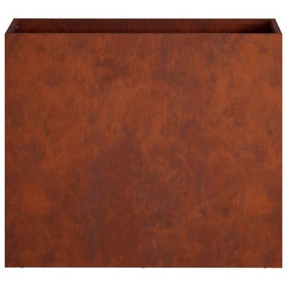 vidaXL Garden Planter 2 pcs Rusty 50 x 20 x 40 cm Weathering Steel 5