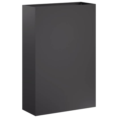 vidaXL Garden Planter Black 50 x 20 x 75 cm Cold-rolled Steel 2