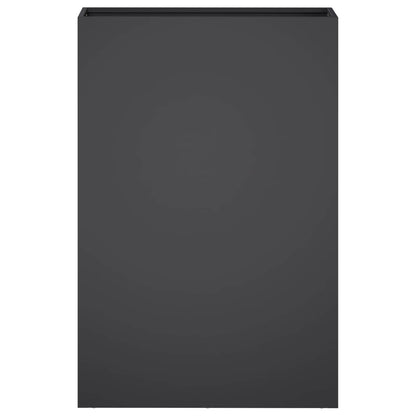 vidaXL Garden Planter Black 50 x 20 x 75 cm Cold-rolled Steel 3
