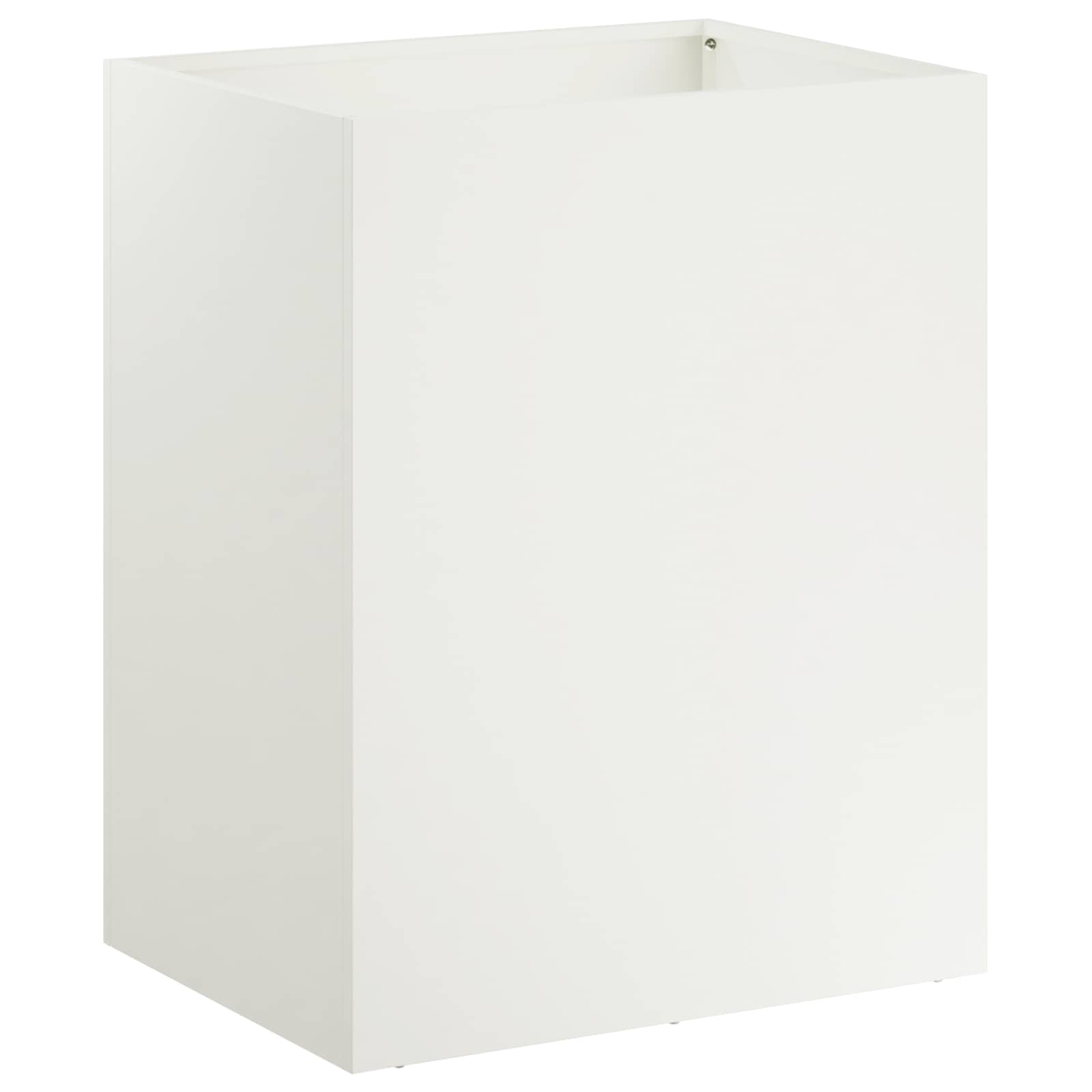 vidaXL Garden Planter 2 pcs White 40 x 30 x 40 cm Cold-rolled Steel 3