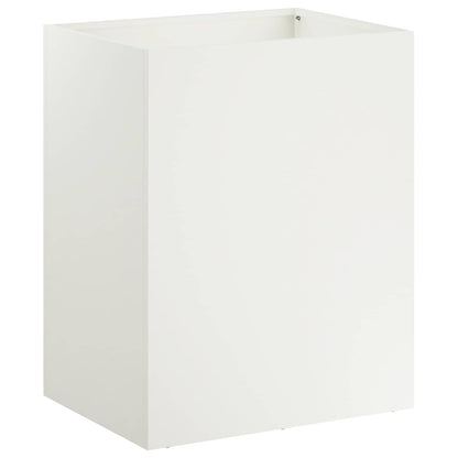 vidaXL Garden Planter 2 pcs White 40 x 30 x 40 cm Cold-rolled Steel 3