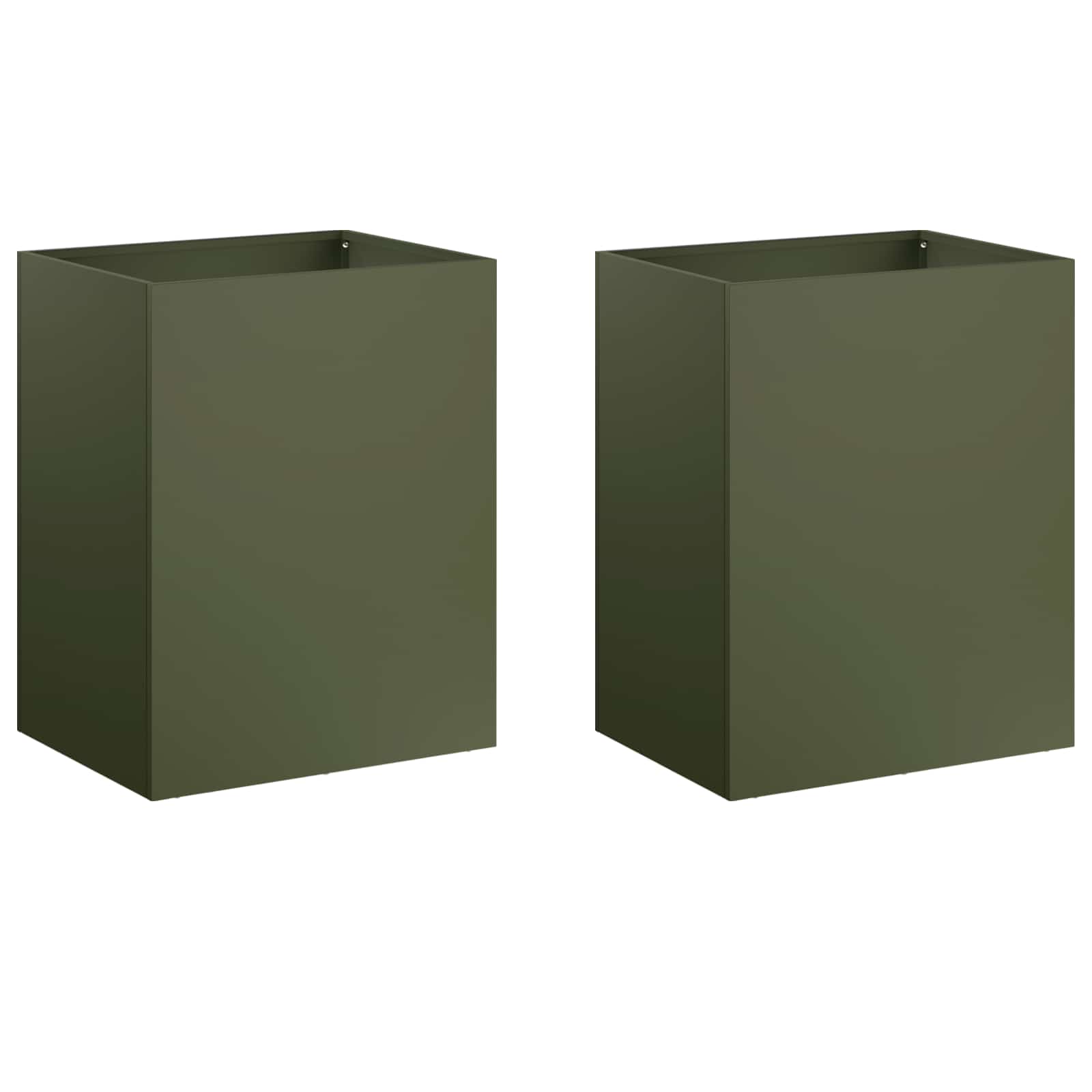 vidaXL Garden Planter 2 pcs Olive Green 40 x 30 x 40 cm 2