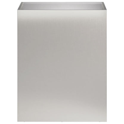 vidaXL Garden Planter Silver 40 x 30 x 40 cm Stainless Steel 3
