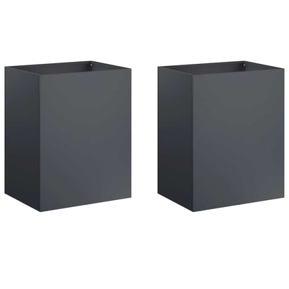 vidaXL Garden Planter 2 pcs Anthracite 40 x 30 x 50 cm 2