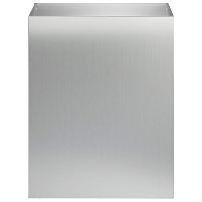 vidaXL Garden Planter 2 pcs Silver 40 x 30 x 50 cm Galvanised Steel 4