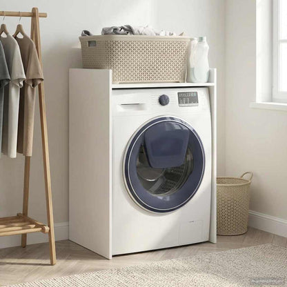 Wash Machine Cabinet with Storage 67.5 x 48 x 97 cm White