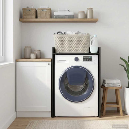 vidaXL Wash Machine Cabinet with Storage Black Oak 67.5 x 48 x 97 cm 1