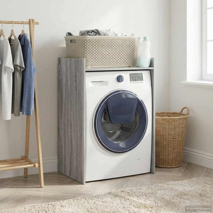 vidaXL Wash Machine Cabinet with Storage Grey Sonoma 67.5 x 48 x 97 cm 4