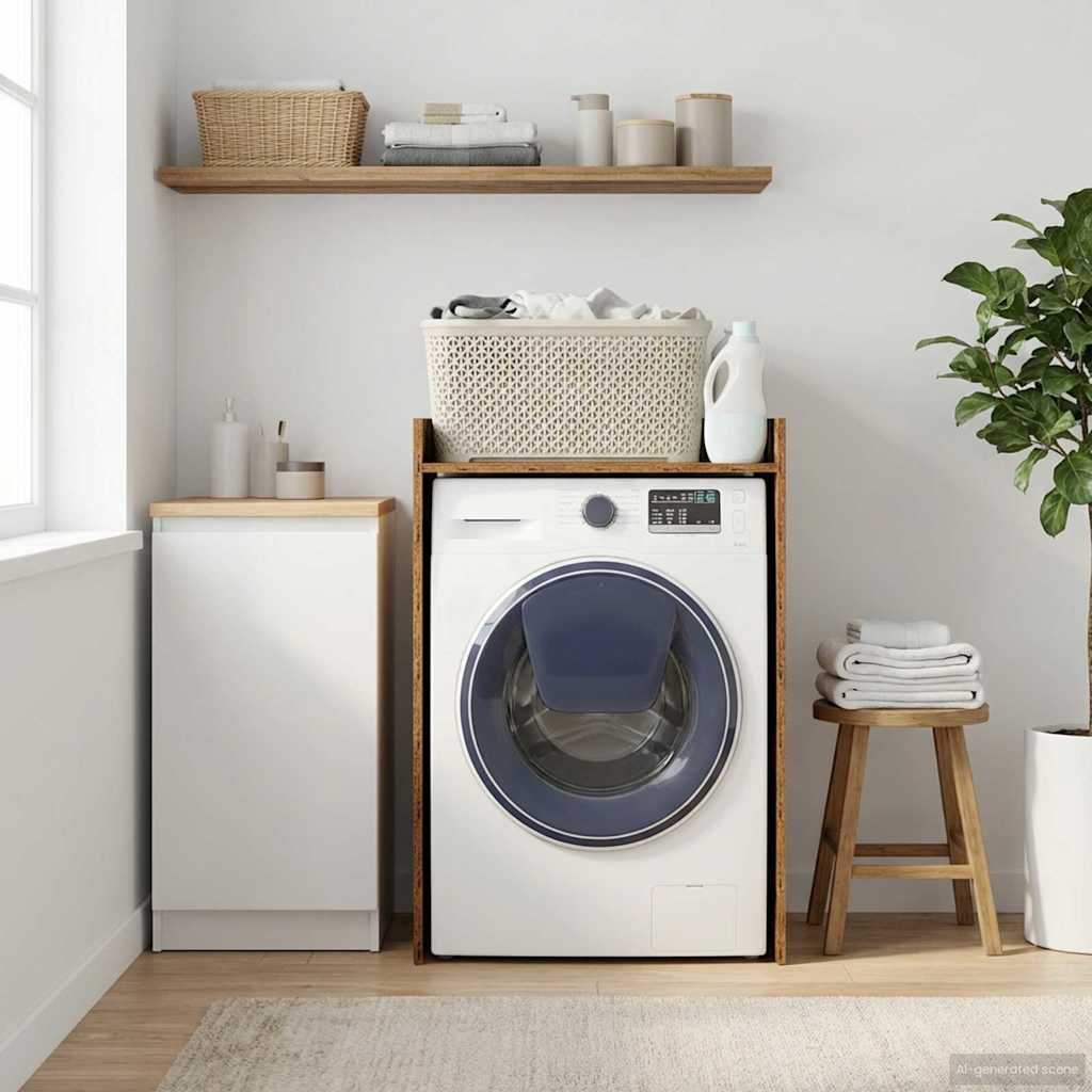 vidaXL Wash Machine Cabinet Old Wood 67.5 x 48 x 97 cm Engineered wood 1