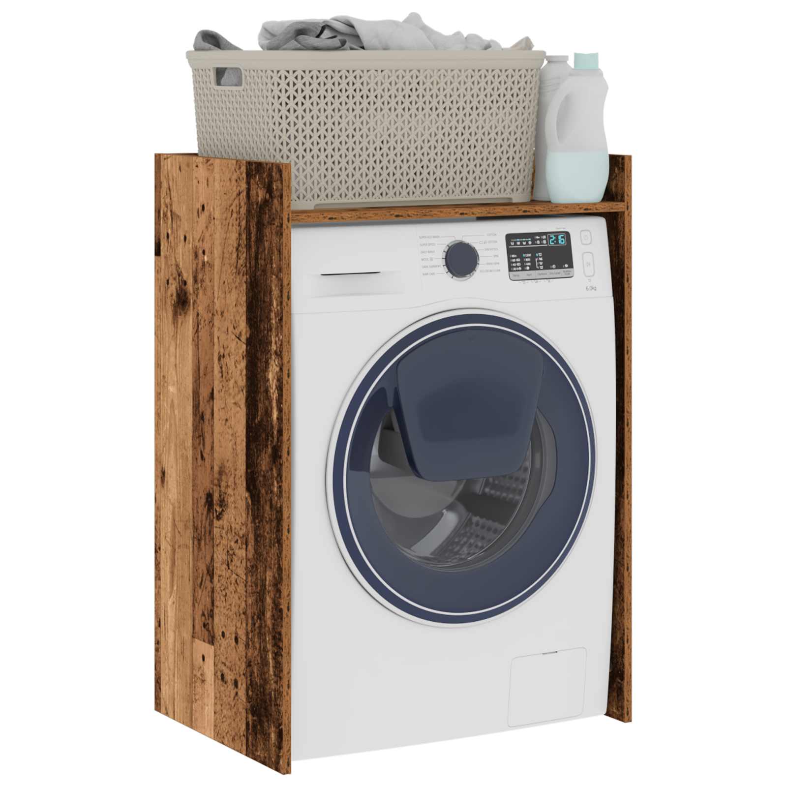 vidaXL Wash Machine Cabinet Old Wood 67.5 x 48 x 97 cm Engineered wood 3