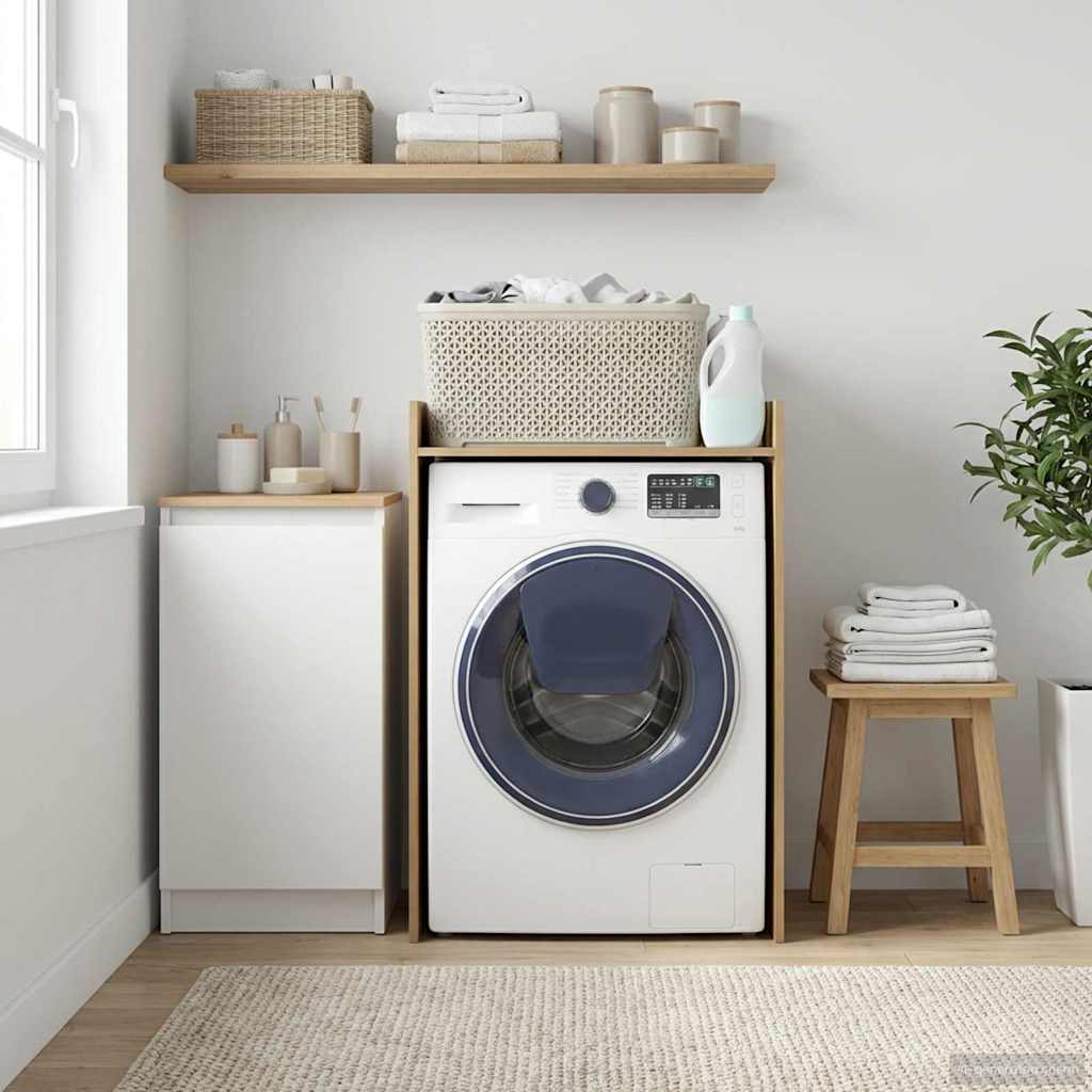 vidaXL Wash Machine Cabinet Artisian Oak 67.5 x 48 x 97 cm 4