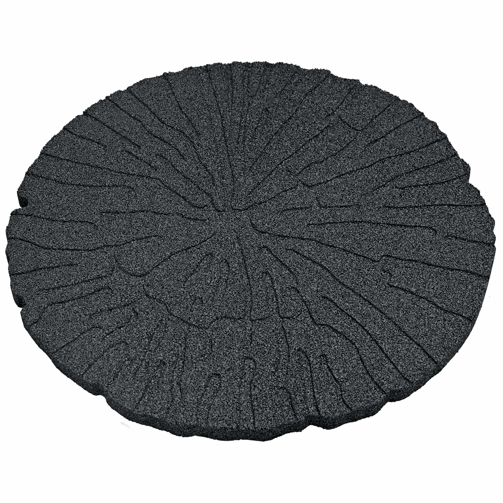 vidaXL Stepping Stone 6 pcs Black Ø 45 x 1.8 cm Rubber 4