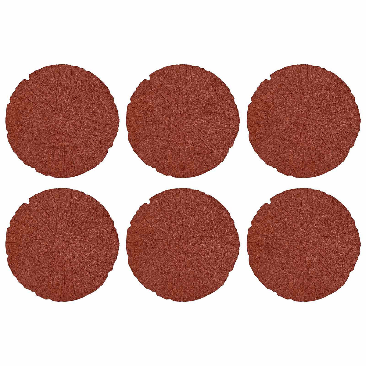 vidaXL Stepping Stone 6 pcs Red Ø 45 x 1.8 cm Rubber 2